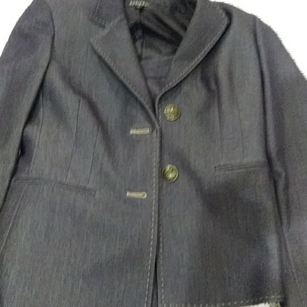 Kasper Faux denim pantsuit